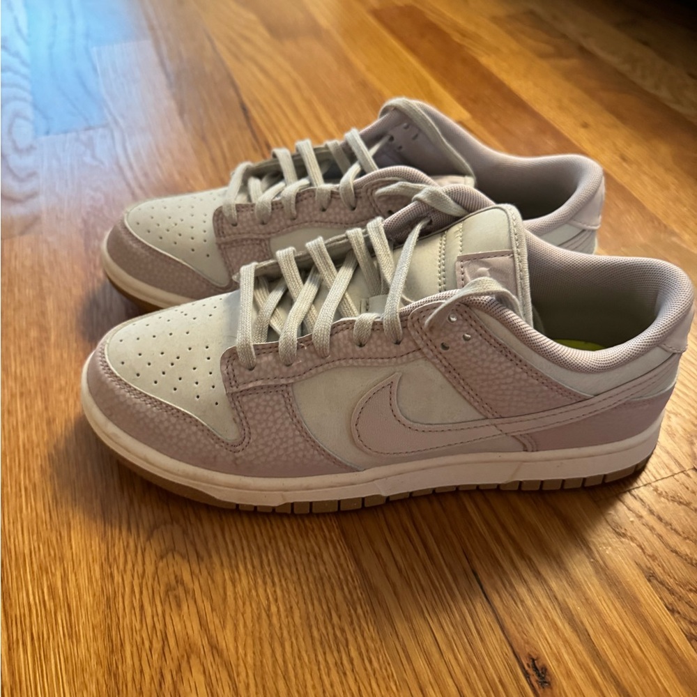 Nike Pink and Cream Sneakers Classic Design